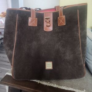 Dooney & Bourke Dark Brown Archives 1997 Suede LargeTote